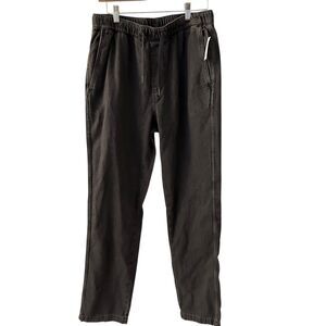 GAP Dark Grey Elastic Waist Straight Leg Drawstring Denim Pants‎ Size 8 NWT